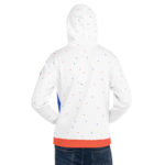 veste bomber homme femme unisexe motif bâtonnets confettis retro 80s Memphis design streetwear original et coloré
