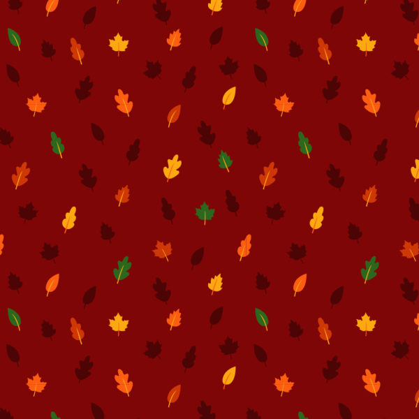 Motif feuilles d'automne rouge