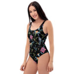 Maillot de bain 1 piece femme fleur exotique