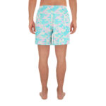Short de bain homme pastel camouflage bleu, rose et jaune