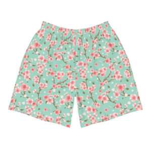 Short de bain vert fleur sakura japon Y2k harajuku cerisier japonais retro vintage