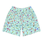 Short de bain Homme bleu ciel fleur exotique