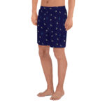 Short de bain Homme bleu marine oiseaux hirondelle retro vintage classe