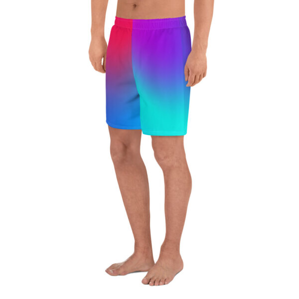 Short de bain Homme Tie and Dye Holographique bleu rouge violet Y2K hippie 2.0 aesthetic