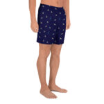 Short de bain Homme bleu marine oiseaux hirondelle retro vintage classe