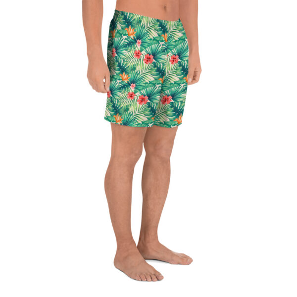 Short de bain Homme exotique tropical fleur Hawaii